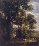 John Constable Landscape with goatherd and goats Spain oil painting artist